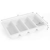 Basicwise 4-Compartment Commercial Cutlery Holder, PK 4 QI003406.4